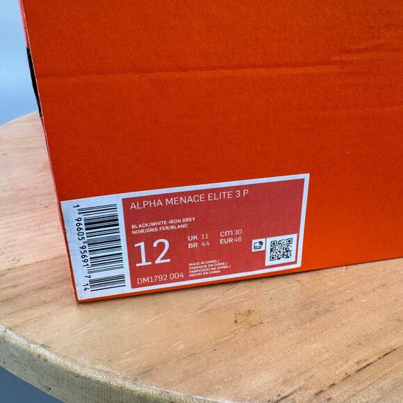 Nike Alpha Menace Elite 3 P Mens Size 12 Football Cleats Black DM1792-004 NEW‎ main image 6